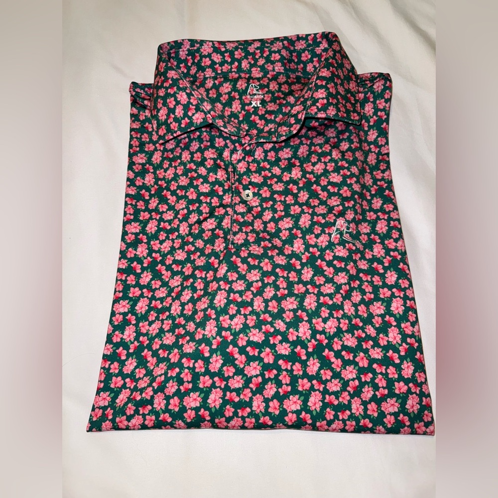 Men’s Rhoback Floral Golf Polo size XL excellent condition